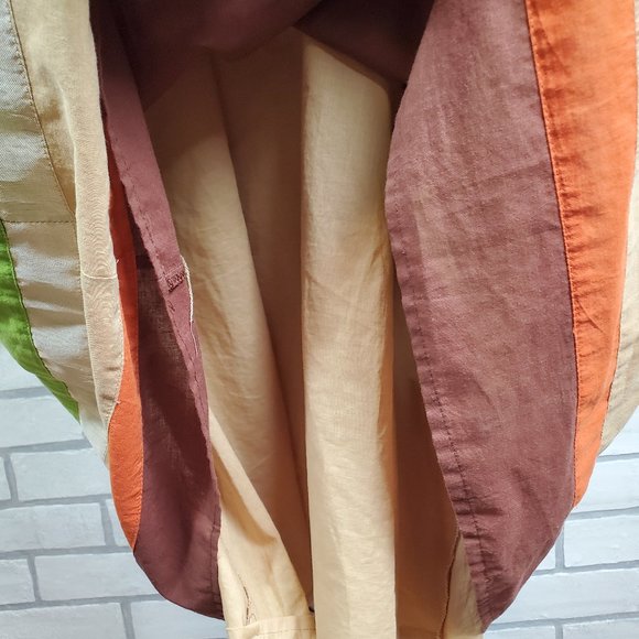 Boston Proper Brown Colorblock Midi Dress Size 6 - Picture 9 of 9